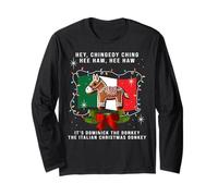 Dominick The Donkey Funny Italian Santa Christmas Xmas Long Sleeve T-Shirt
