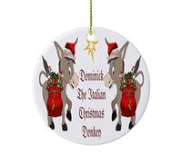 Dominick The Italian Donkey Ornaments Xmas Tree Decoration Ceramic Keepsake Craft For Festival Home Party 7.3Cm