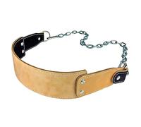 Dominion Strength Training Black Suede Heavy-Duty Leather Dip Belt with Steel Chain - Ultimate Accessory for Weighted Pullups, Dips, and Progressive Overload (Black Suede)