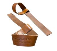 Dominion Strength Training Closed Loop Lifting Straps, Premium Top Grain Vegetable Tanned Leather - Ultimate Grip Assistance for Heavy Pulls and Weightlifting
