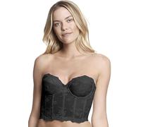 Dominique Tayler Backless Strapless Lace Bra - Ultra Low Back, Memory Foam Cups, Supportive Fit (#6744) - Lingerie For women, Black, 38C