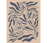 Dominique Vari Endless Foliage Ii Canvas Print Beige/charcoal (50Cm X 40Cm)