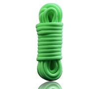 Dominitoy Glow-in-The-Dark Bondage Rope - Neon Green Nylon Rope with Metal Tips (Green,5 Meter)