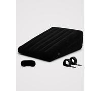 DOMINIX Deluxe Large Inflatable Wedge, Handcuff and Blindfold Set - Black Black