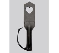 DOMINIX Deluxe Leather Heart Slapper Paddle - Black Black
