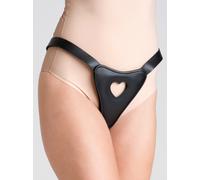 DOMINIX Deluxe Leather Lockable Female Chastity Belt - Black Black