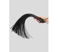 DOMINIX Deluxe Thick Leather Flogger 20 Inch - Black Black