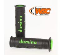 Domino A250 XM2 Dual Density Super soft Motorcycle Handlebar Grips Black & Green