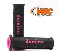 Domino A250 XM2 Dual Density Super Soft Motorcycle Handlebar Grips Black & Pink