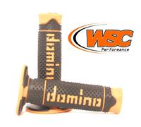 Domino A260 Full Diamond two colour Motocross MX Grips Black and Orange