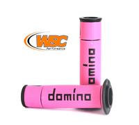 Domino A450 Road Racing Grips Pink and Black - Medium Soft