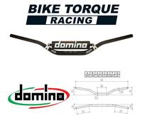 Domino Black HRB Medium Bend Big Bar Offroad Handlebar to fit CafÃ© Racer Bikes
