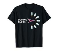 Domino Clock Funny Gamer Strategy Design T-Shirt