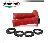 Domino D100 Lock On Moto Cross Enduro 4T Red Off Road Racing D-Lock