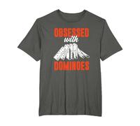 Domino Enthusiast Player Obsession with Dominoes T-Shirt, Men's Big and Tall, Asphalt Grey, 5X Tall