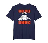 Domino Enthusiast Player Obsession with Dominoes T-Shirt, Men's Big and Tall, Navy Blue, 6X Tall