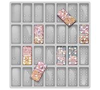 Domino Mold for Resin, Dominoes Chocolate Molds Candy Molds, 28 Cavities Silicone Baking Mold for Homemade Soaps, Lotion Bar, Jello, Bath Bomb, Beeswax, Resin, Chocolate and Dessert