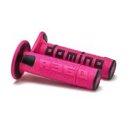 DOMINO OFF-ROAD HANDLEBAR GRIPPS - NEW LAMELLAR-SHAPED TWO-COMPONENT COLOUR: PIN
