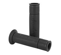 DOMINO Pair of Anthracite/Black Motorcycle Handlebar Grips for Sport Bike