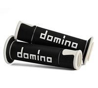 DOMINO Pair of black/white racing grips, A45041C4640B7-0