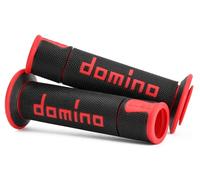 DOMINO Pair of Handlebar Grips Black/Red Racing