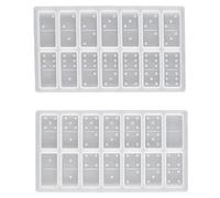 Domino Resin Molds Epoxy Silicone DIY Moulds Baking Non Stick Personlized Dominoes Game for DIY Art Projects 2PCS