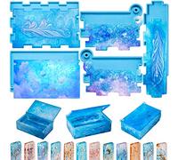 Domino Storage Box Resin Mold Domino Box Epoxy Mold Jewelry Storage Case Holder Mold Slide Box Silicone Casting Mold for DIY Jewelry Box Home Decoration, Creating Your Own Domino Box