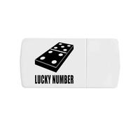 'Domino Tile of Fortune' Pill Box with Tablet Splitter (PI00035228)