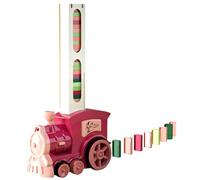 Domino Train - Domino Train Blocks Set - Building and Stacking Toy, Automatic Blocks Laying Toy Set Gift for 3-8 Years Old Kids