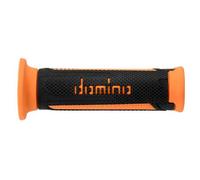 handlebar grip set Domino A350 on-road anthracite grey / orange open end grips