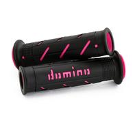 DOMINO UNIVERSAL PAIR GRIPS BLACK/FUCHSIA ROAD-RACING DIAMETER 22-26