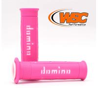Domino XM2 A250 Dual Density Super Soft Motorcycle Handlebar Grips Pink & White