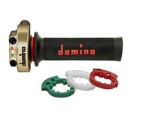 DOMINO XM2 Racing Throttle Grip With Rubber Moto Grips A010 - Gold/Black -