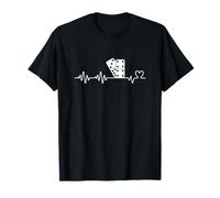 Dominoes Heartbeat Domino Player Funny Dominoes T-Shirt