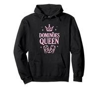 Dominoes Queen Pink Crown and Tiles Cute Graphic Pullover Hoodie