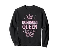 Dominoes Queen Pink Crown and Tiles Cute Graphic Sweatshirt
