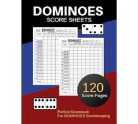Dominoes Score Sheets: Dominos Score Game Record Book | Game Record Notebook | Score card book | Dominoes Score Pad| 8.5" x 11" - 120 Pages