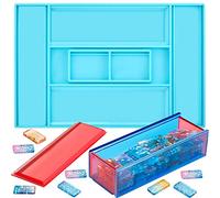 Dominoes Storage Box Resin Mold Domino Box Mold Jewelry Storage Case Holder Mold Slide Box Silicone Mold Case Epoxy Resin Casting Mold for DIY Dominoes Jewelry Box Home Decoration