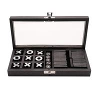 Harvey Makin Dominoes, Tic Tac Toe & Dice Set - Black, Black