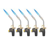 DOMINOX 5 Packs Propane Torch for MAP, MAPP and Propane Tank, High Intensity Trigger Start Torch, for Soldering, Ignition, Cooking, Lighting