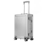 DOMINOX All Aluminum Carry On Luggage, Sliver, 26 in, Vertical Grain Style
