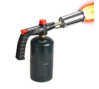 DOMINOX Powerful Propane Torch Grill & Cooking, Adjustable Campfire Starter, Torch Burner by Propane, MAP and MAPP, for Searing Steak, BBQ, Soldering, Gas Tank Not Included, Silvery