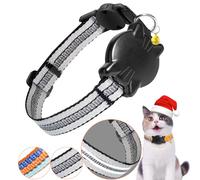 Domiphie Reflective Cat Collar with Bell and AirTag Holder - Kitten and Puppy Collar (Gary XS)
