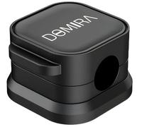 DOMIRA 10 Magnetic Cable Holder Clips - Desk Cable Tidy & Charger Cable Organiser - Magnetic Door Clip for Wire Management - 6 Colours - Self Adhesive Clip for Desk Cable Organizer (Black)