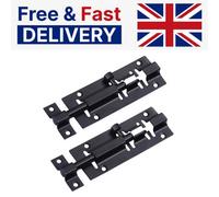 Domira 2 Pack 4 Inch Black Slide Door Bolts Stainless Steel Rustproof Barrel Latch Lock With Screws For Shed Bathroom Gates
