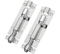 Domira 2 Pack 4 Inch Chrome Slide Door Bolts Stainless Steel Rustproof Barrel Latch Lock With Screws For Shed Bathroom Gates