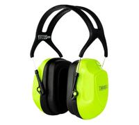 DOMIRA Ear Defenders 34dB - High Performance Hearing Protection Earmuffs, Comfortable Headband, Noise Reduction for Power Tools, Shooting, Airports - Orange/Black or Light Green (Light Green)