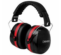 DOMIRA Ear Defenders for Adults - Lightweight Hearing Protection Earmuffs with Headband, Noise Reduction 33dB for Work, Shooting, DIY, Airports - Black/Red or Black/Green (Black And Red)