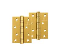 Domira Gold Ball Bearing Door Hinges 4 Inch 102mm Heavy Duty Steel Decorative Door Hinges With Screws Pack Of 2