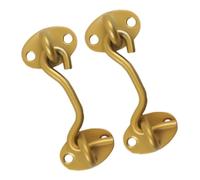 DOMIRA Gold Hook & Eye Latch - Heavy Duty Stainless Steel Door Lock | 3, 4, 6, 8 Inch | Gate Hook and Eye Latch for Doors, Sheds, Barns, Windows, Sliding Doors (Pack of 2 & 4)